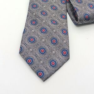 Cape Cod Neckwear Silk Tie Mens 60” Gray Blue Geometric Art Deco Classic New